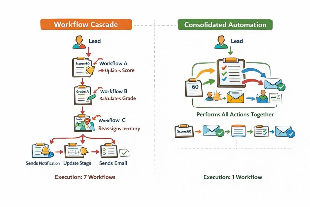Workflow Cascade vs Consolidated