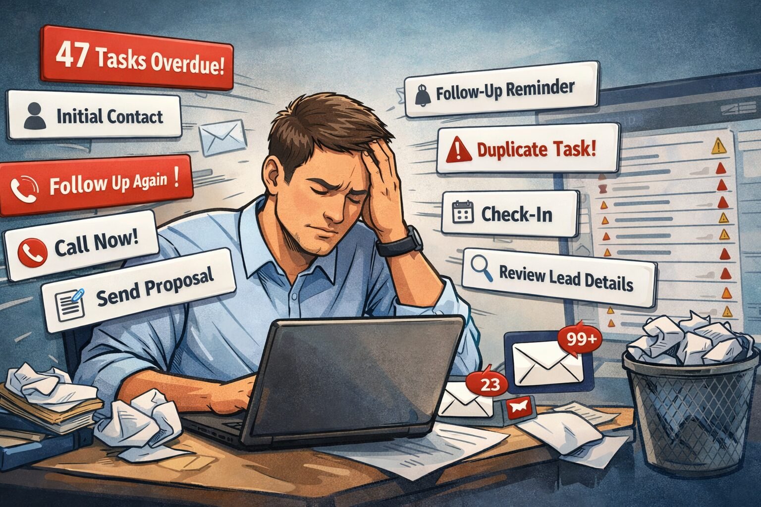 The Real Problem: Task Automation That Buries Reps in Noise